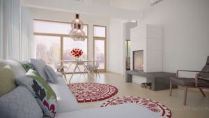 Những phòng khách kết nối phòng ăn tuyệt đẹp